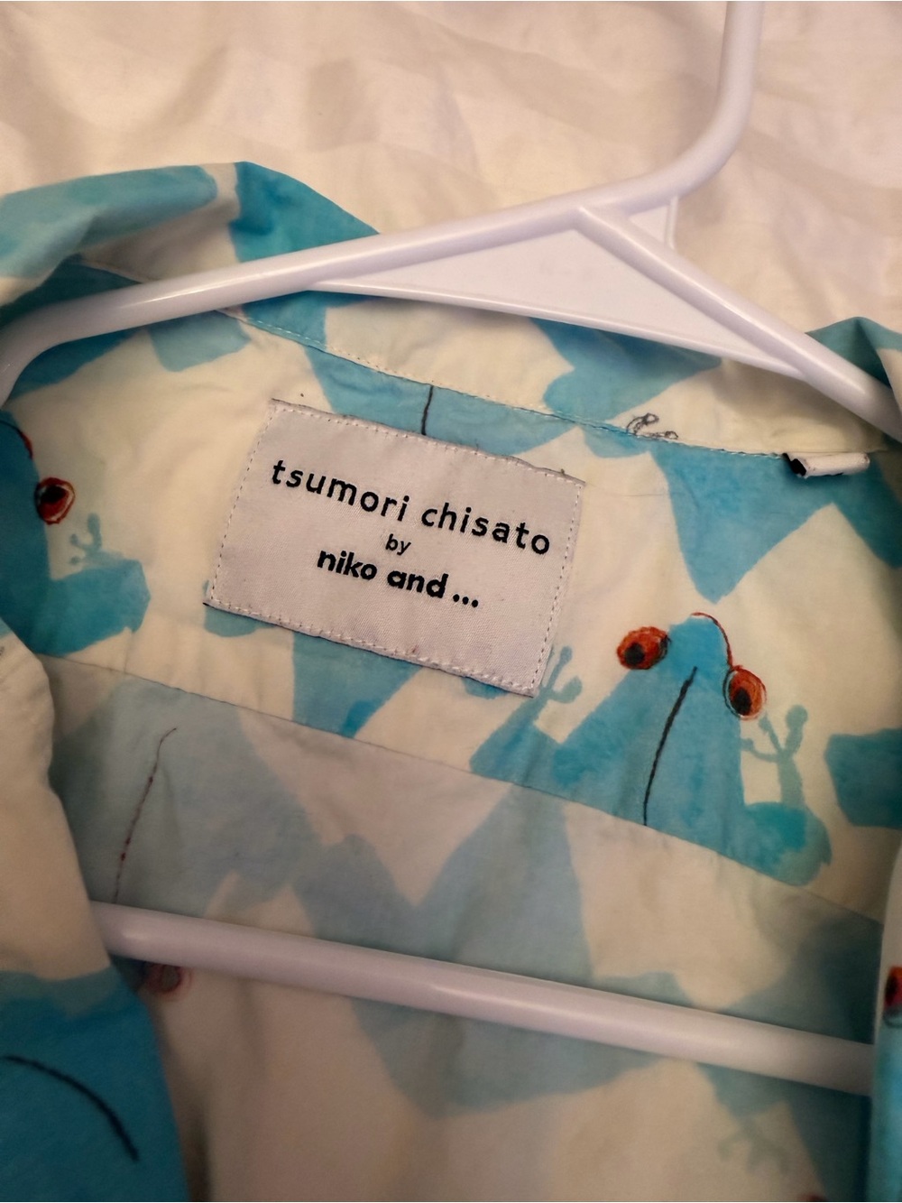Tsumori Chisato Kids Aqua Frog Print Pajama Top